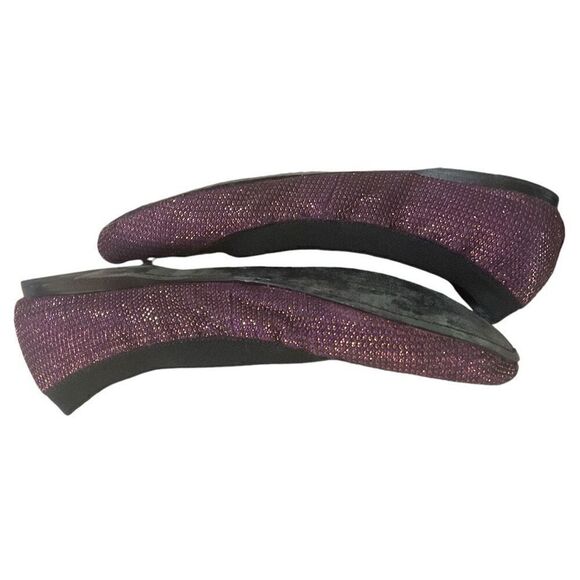 Tory Burch Purple Metallic Sparkle Caroline’s Flats 9.5 - Picture 4 of 9